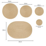 Round Cotton Rope Table Mats Set