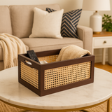 Rattan Wooden Storage Basket