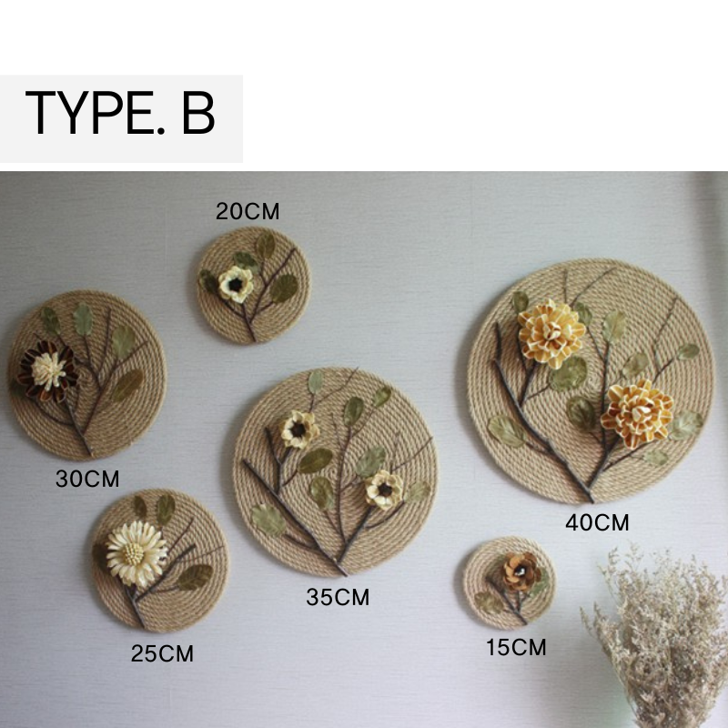 Hemp Dried Flower Wall Decor Set