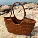 Handwoven Cowhide Tote Bag