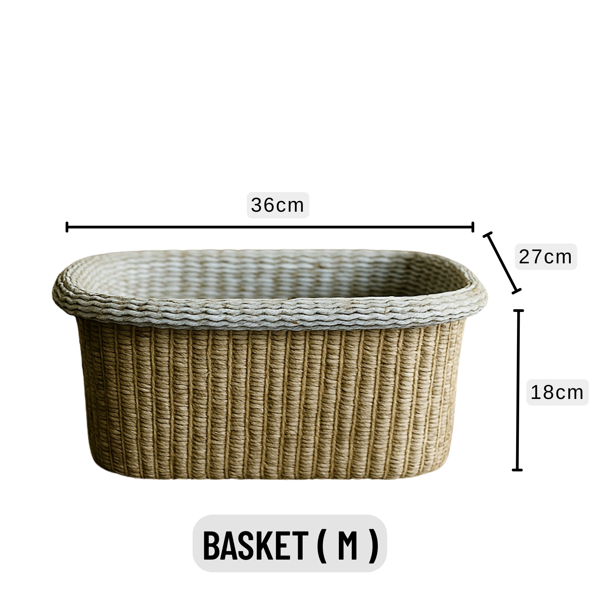 Handwoven Cotton Rope Basket