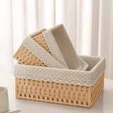 Natural Rattan Organizer Basket
