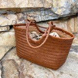 Handwoven Cowhide Tote Bag