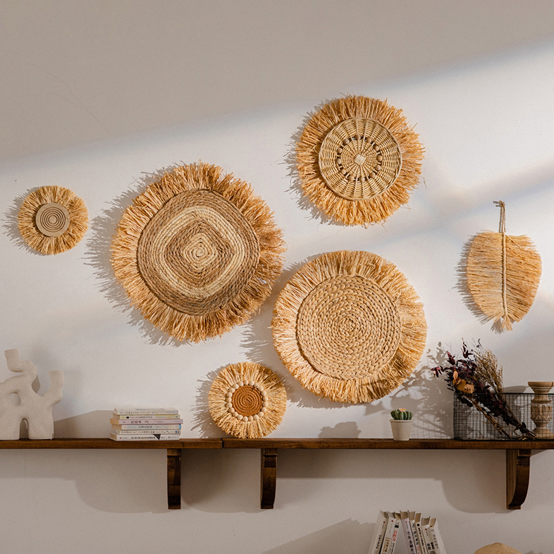 Boho Raffia Wall Decor Set