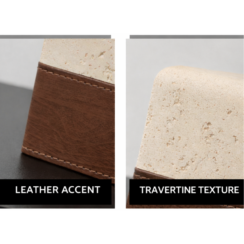 Travertine Wood Tissue Box Cover