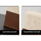 Travertine Wood Tissue Box Cover