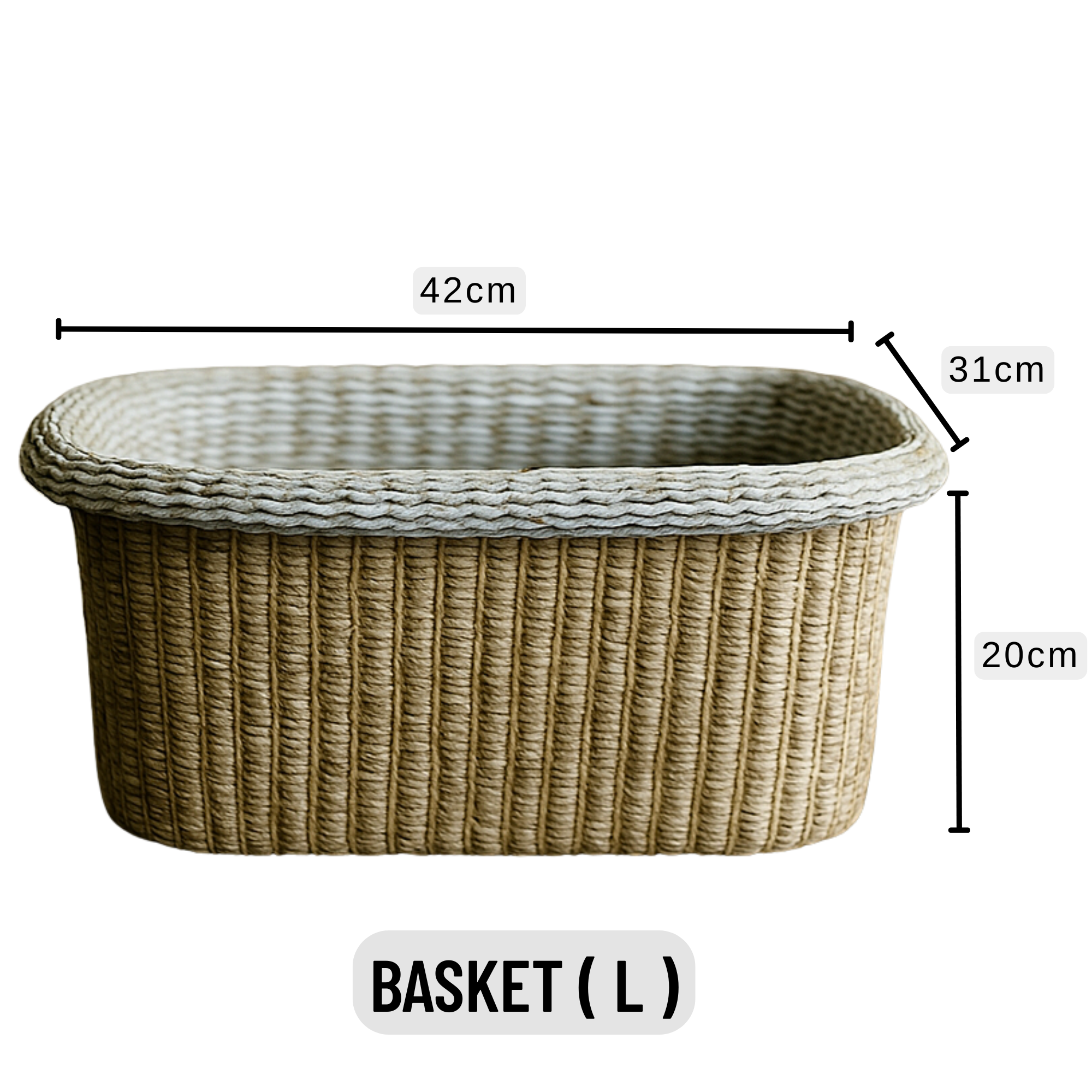 Handwoven Cotton Rope Basket