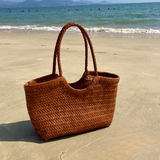 Handwoven Cowhide Tote Bag