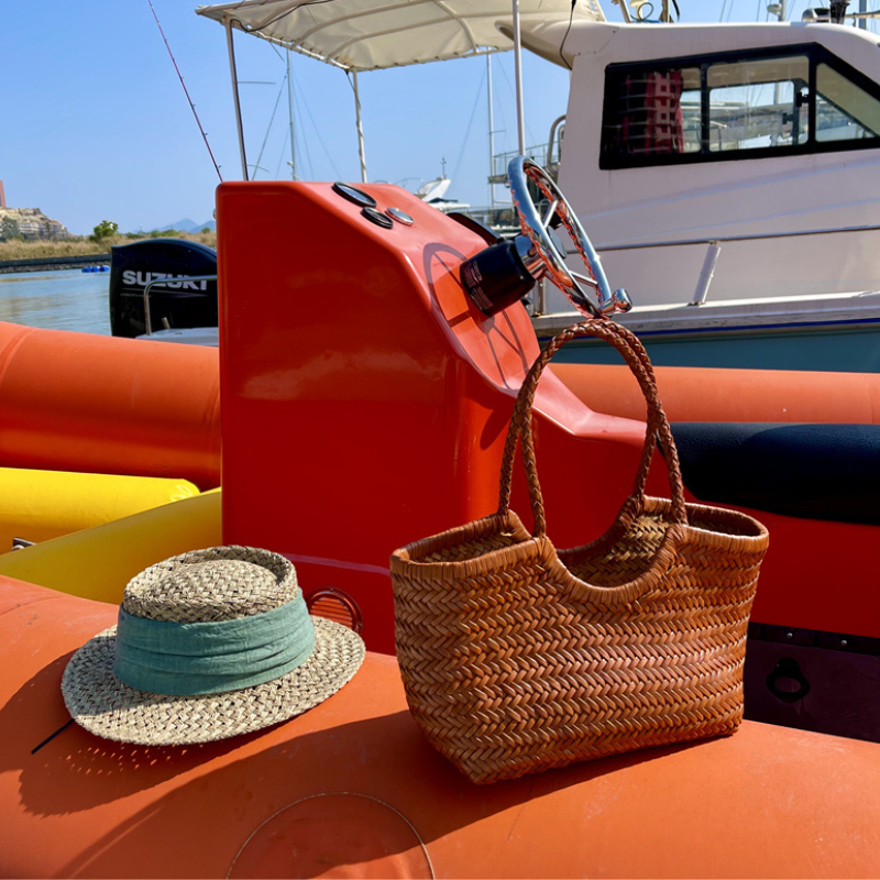 Handwoven Cowhide Tote Bag