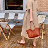 Handwoven Cowhide Tote Bag
