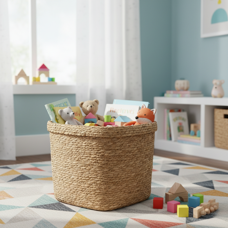 Woven Rattan Laundry Basket