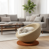 Woven Fiber Round Cat Scratch Nest