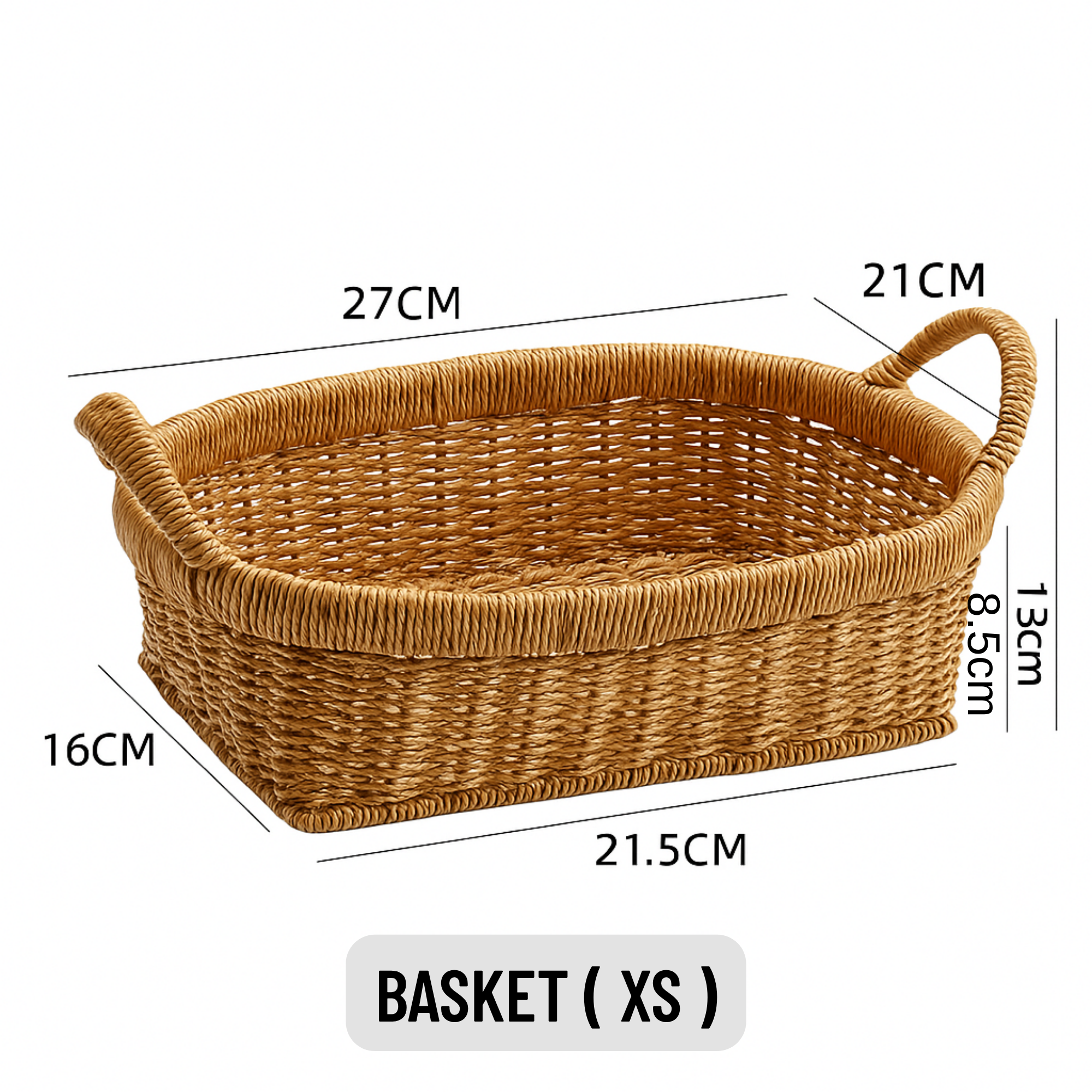 Rattan Dual-Handle Oval Basket