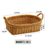 Rattan Dual-Handle Oval Basket