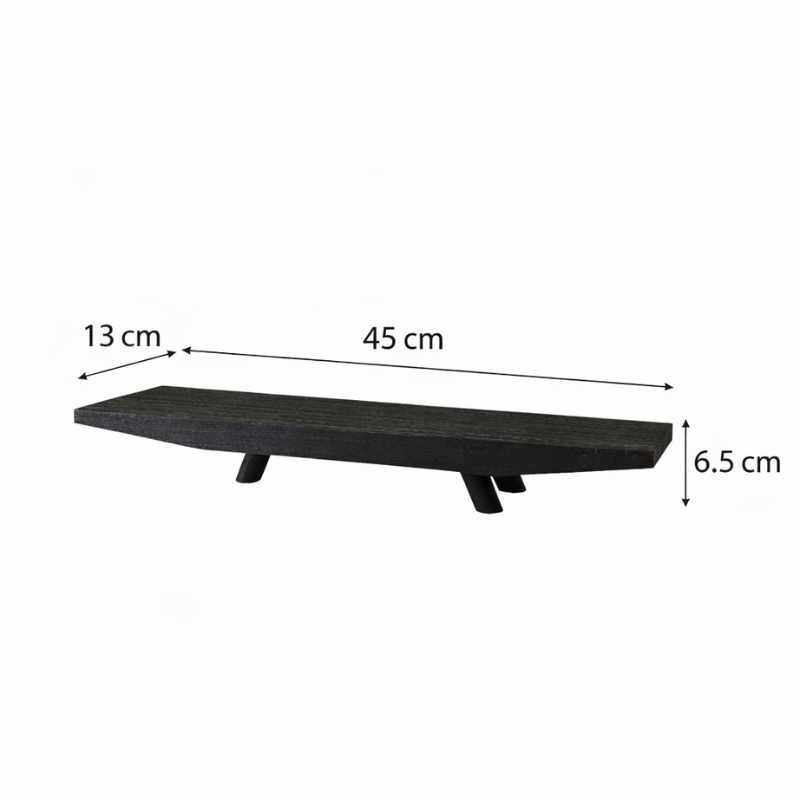 Boat Form Wood Tea Tray – Sculptural Object
