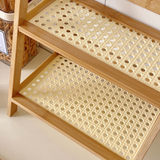Rattan Wood Shelf(2-Tier)