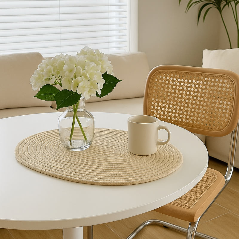 Round Cotton Rope Table Mats Set