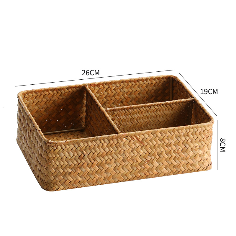 Rattan Divided Storage Organizer
