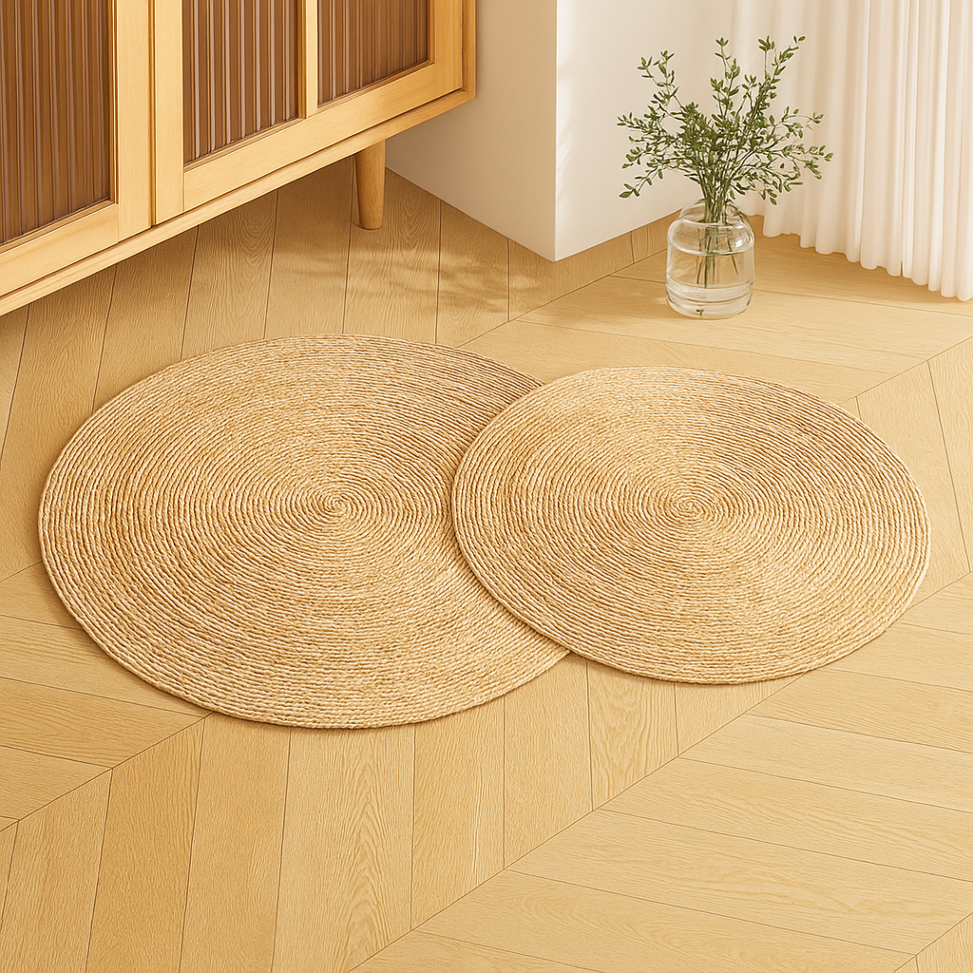 Round Rattan Cat Scratch Mat