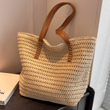 Summer Rattan  Large Shoulder Bag