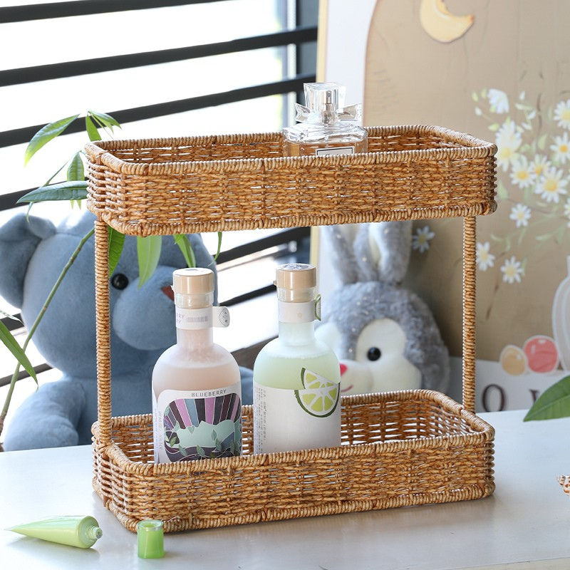 Rattan Organizer Counter Shelf