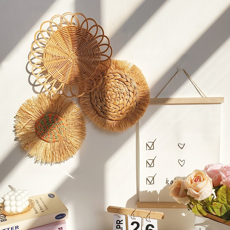 Boho Woven Rattan Wall Decor