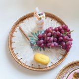 Rattan Tray Mother of Pearl