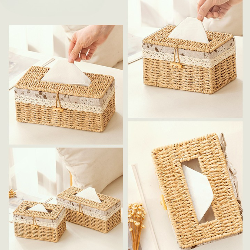 Rattan Tissue Holder