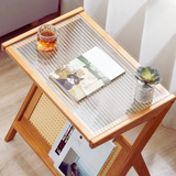 Rattan Side Table with Storage