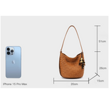 Vegan Leather Woven Tote Bag