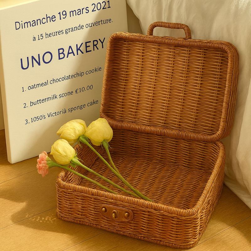 Rattan Picnic Suitcase