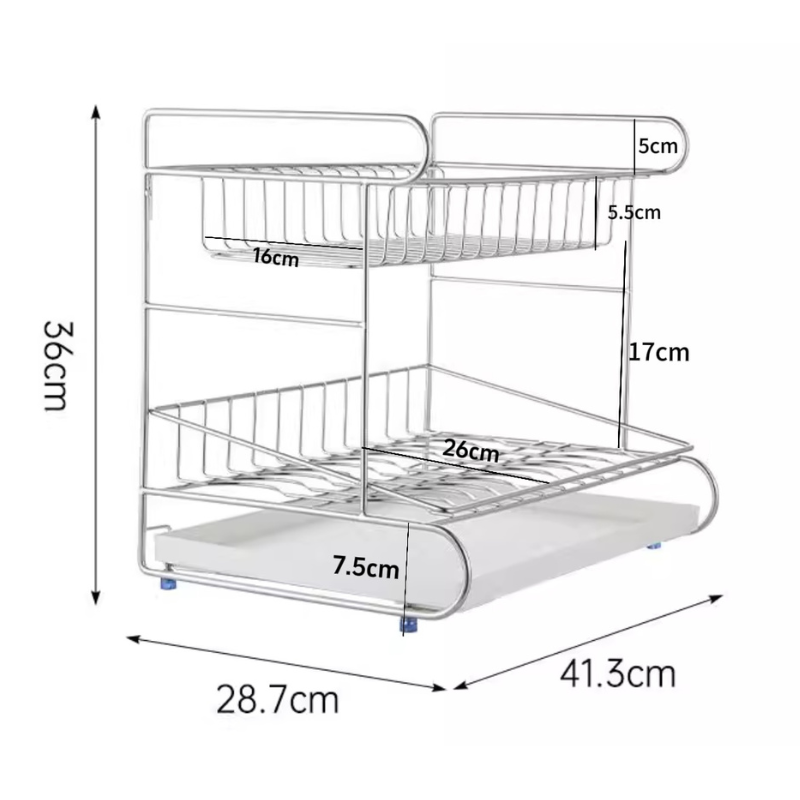 Stainless Steel Organizer Shelf Set