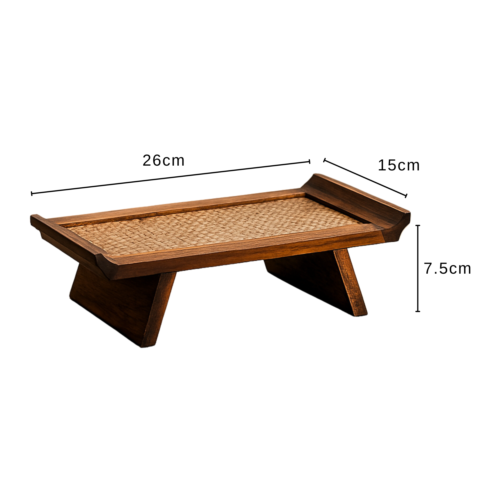 Rattan Wood Tea Table Tray