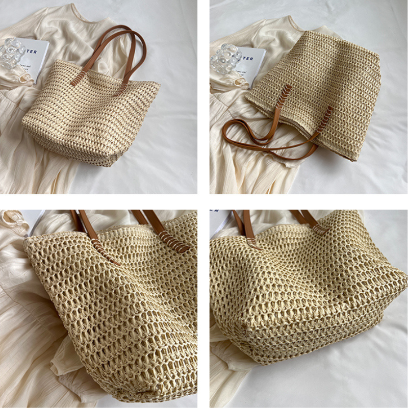 Summer Rattan  Large Shoulder Bag