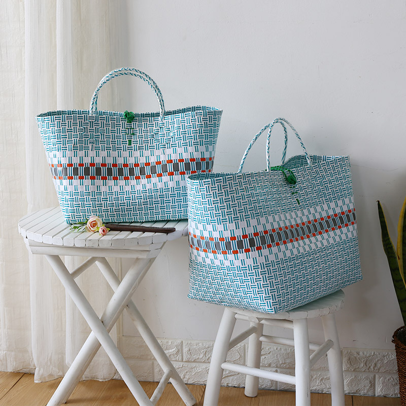 Large Rattan Picnic Tote Bag