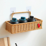Rattan Tiered Storage Shelf