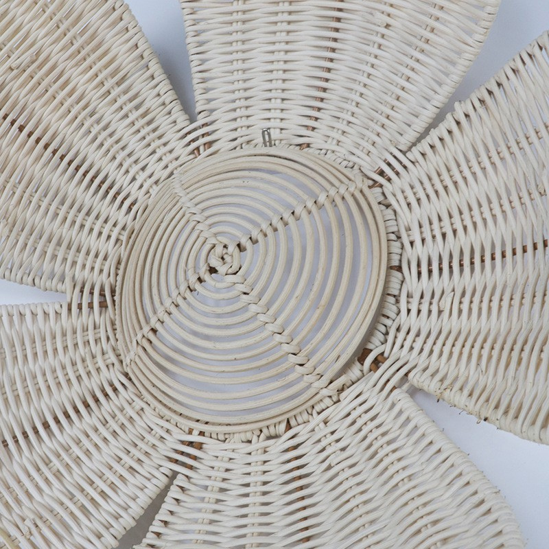 Boho Rattan Daisy Wall Decor (2-Pcs)