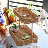 Rattan Organizer Counter Shelf