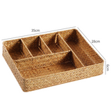 Rattan Divided Storage Organizer