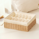 Rattan-Style Drawer Organizer Box