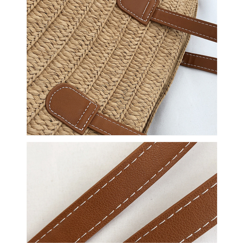 Large Woven Straw Shoulder Bag
