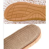 Linen Women's Bow Slippers