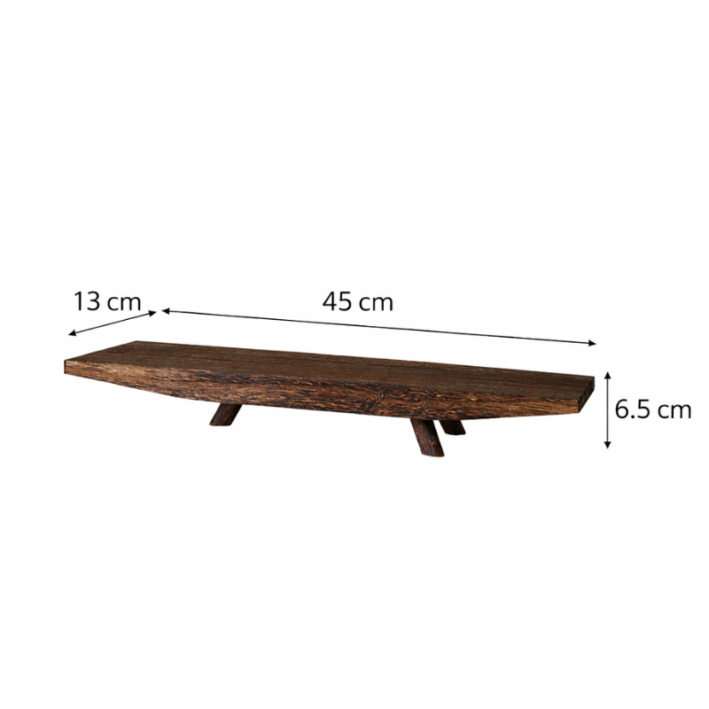 Boat Form Wood Tea Tray – Sculptural Object