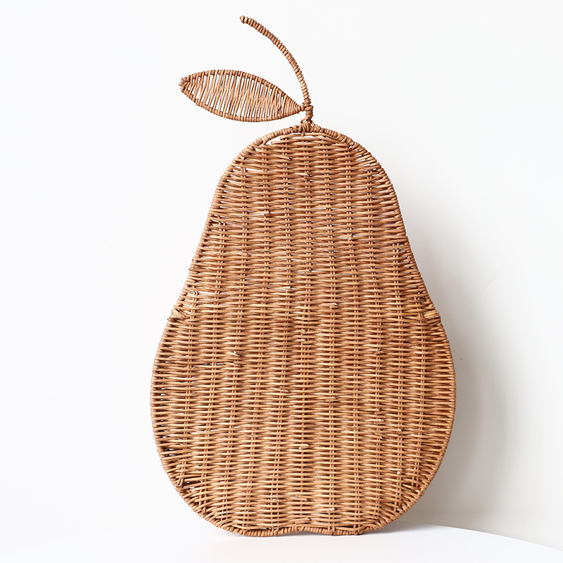Wall Rattan Pear Flower Basket