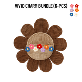 Wool Flower Charm Wall Basket Bundle