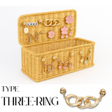 [DIY Set] Rattan Cable Organizer Box + Charm Decorations