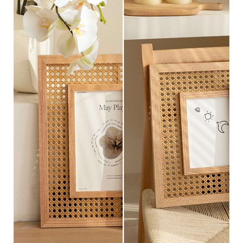 Wicker Boho Photo Frame