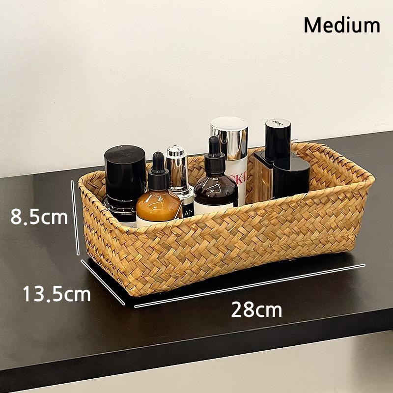 Handwoven Rectangular Storage Basket