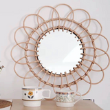 Rattan Hanging wall Mirror