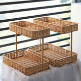 Rattan Organizer Counter Shelf